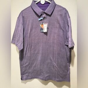 Joe A Bank Leadbetter Purple Short Sleeve Golf Polo Size XL NWT